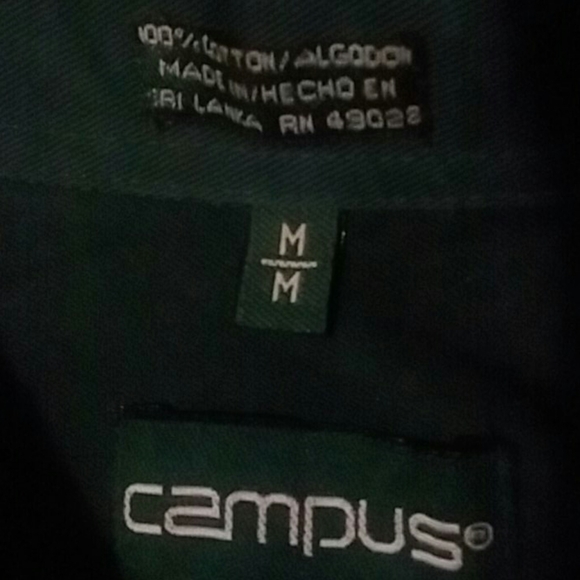 Campus Color Block Short Sleeve Collar Buttons Down y2k Bolo Shirt Men Size M - Picture 4 of 6